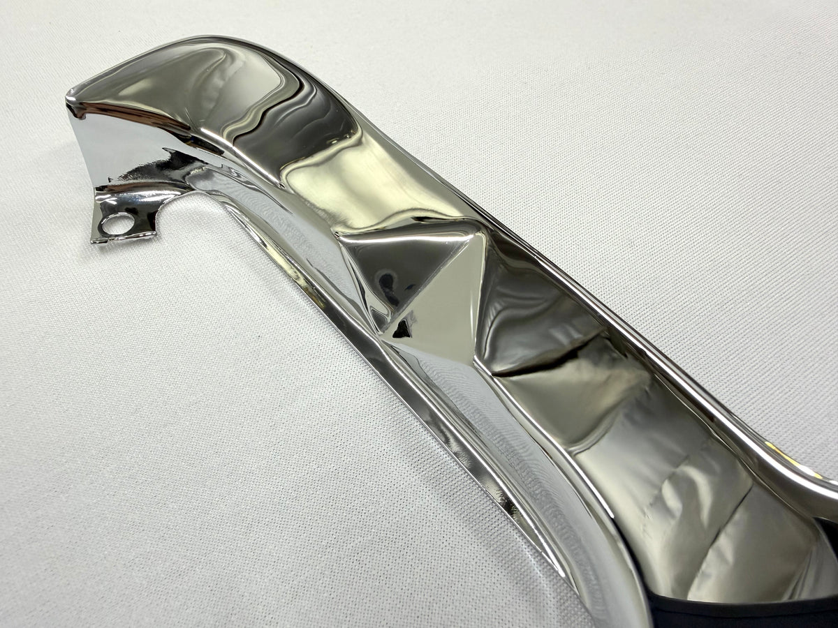 1962-1963 CHEVROLET CHEVY IMPALA BEL AIR BISCAYNE GAS DOOR GUARD 1PC / STAINLESS STEEL [NEW][TRIPLE CHROME PLATED]