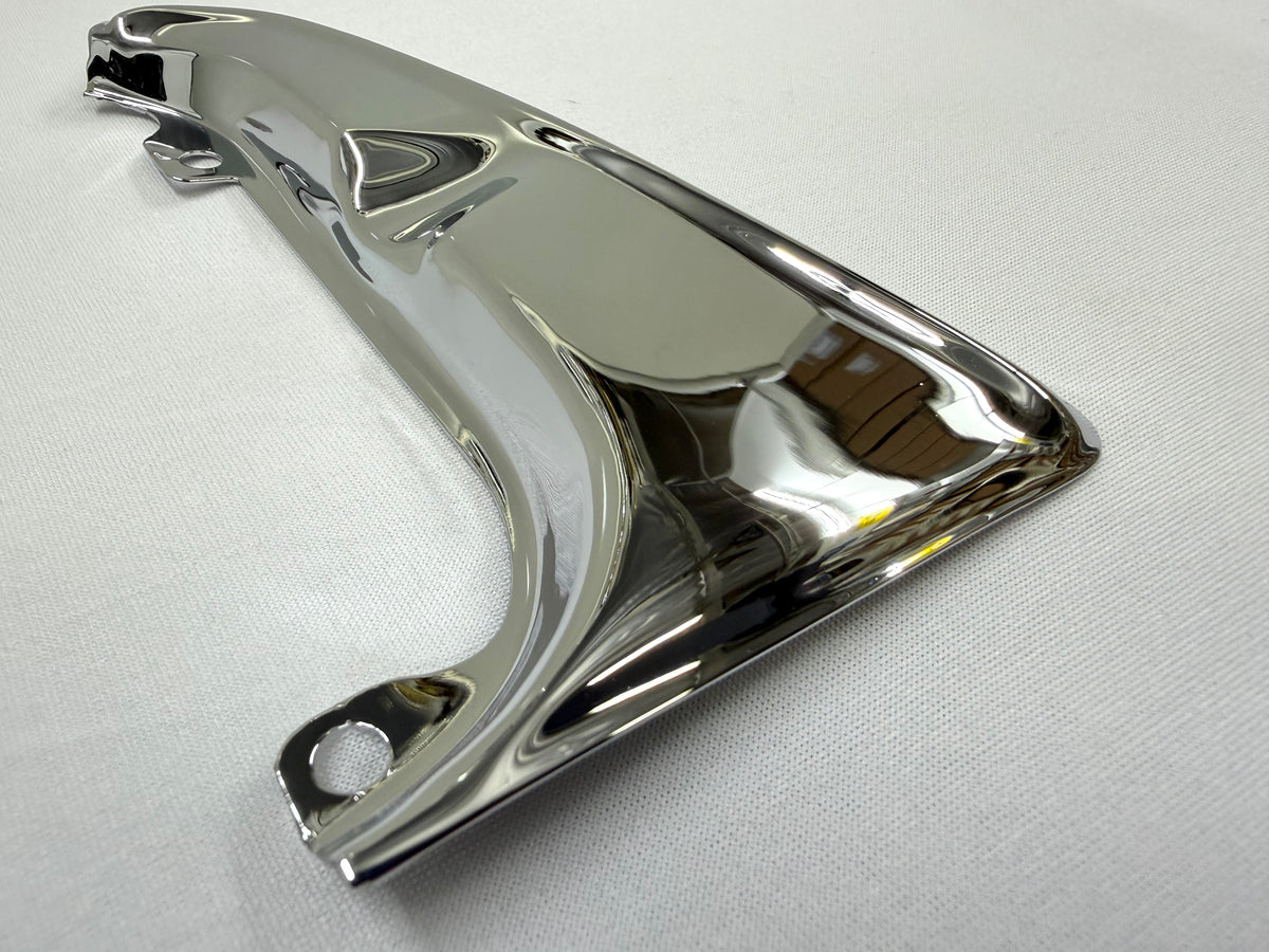 1964 CHEVROLET CHEVY IMPALA BEL AIR BISCAYNE STANDARD (NON SS) GAS DOOR GUARD 1PC / STAINLESS STEEL [NEW][TRIPLE CHROME PLATED]