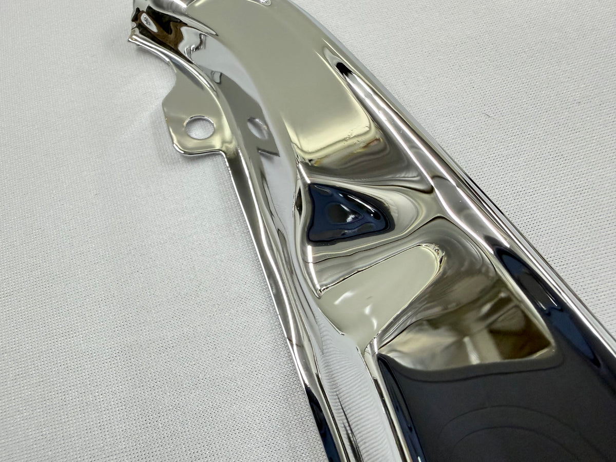 1964 CHEVROLET CHEVY IMPALA BEL AIR BISCAYNE STANDARD (NON SS) GAS DOOR GUARD 1PC / STAINLESS STEEL [NEW][TRIPLE CHROME PLATED]