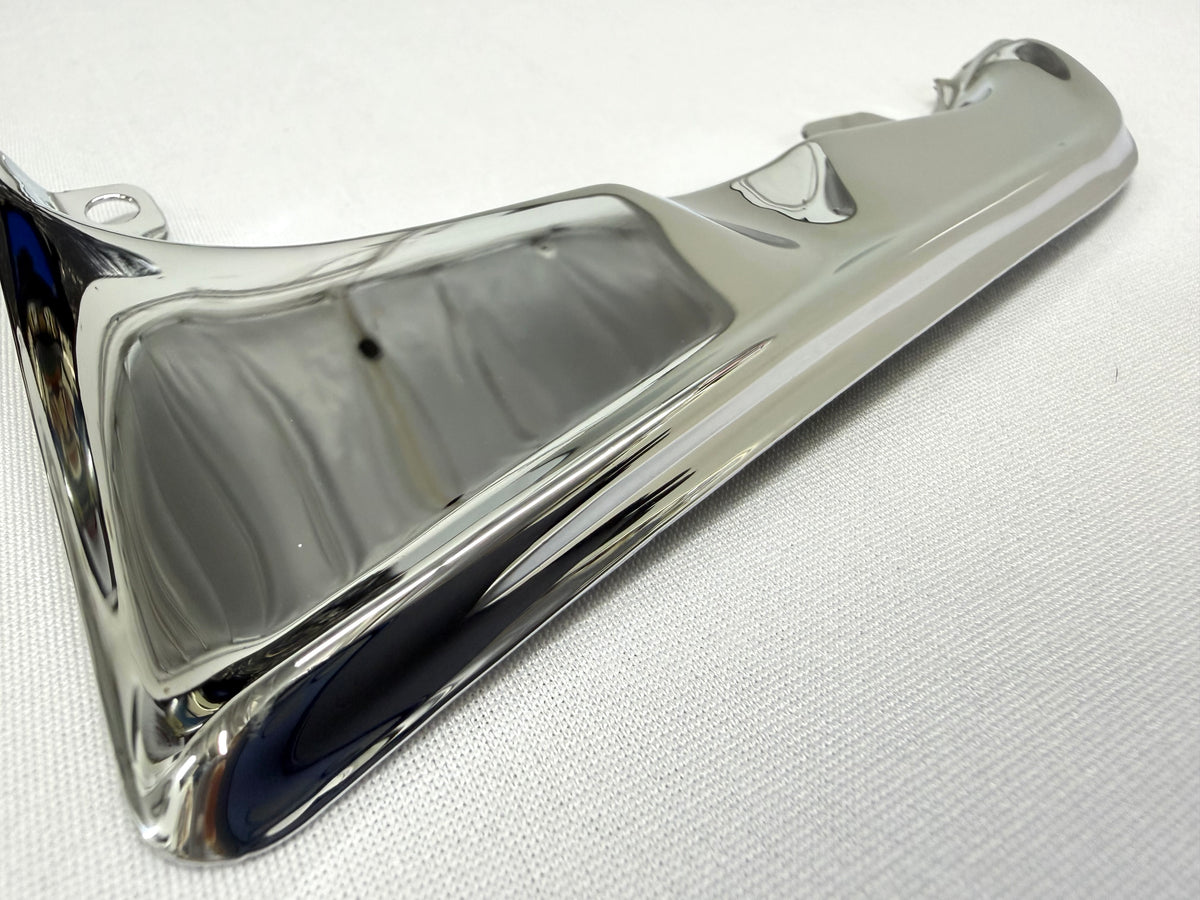 1964 CHEVROLET CHEVY IMPALA BEL AIR BISCAYNE STANDARD (NON SS) GAS DOOR GUARD 1PC / STAINLESS STEEL [NEW][TRIPLE CHROME PLATED]