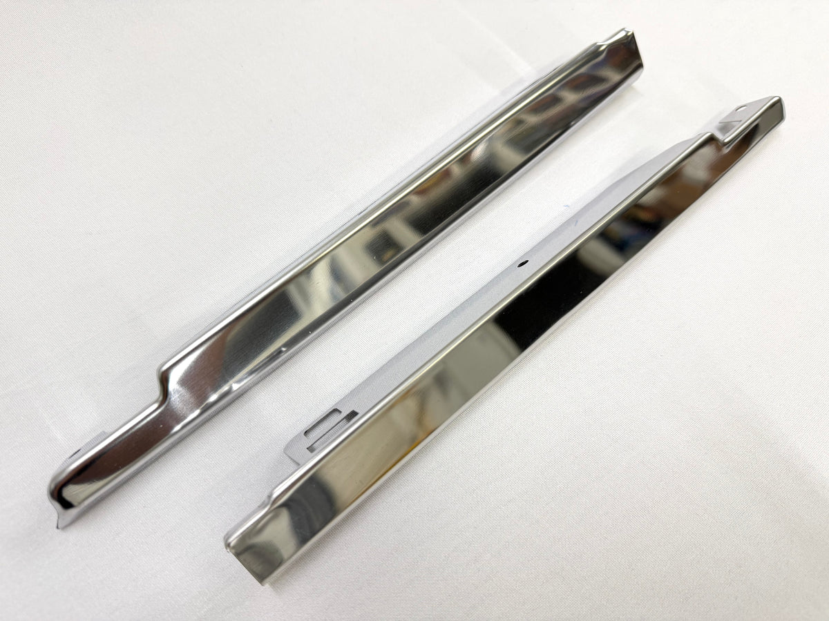 1963-64 CHEVY CHEVROLET IMPALA 2 & 4 DOOR HARDTOP FORWARD DOOR BELT MOLDINGS 1PAIR / STAINLESS STEEL / BELT VENT WINDOW TRIMS [NEW]