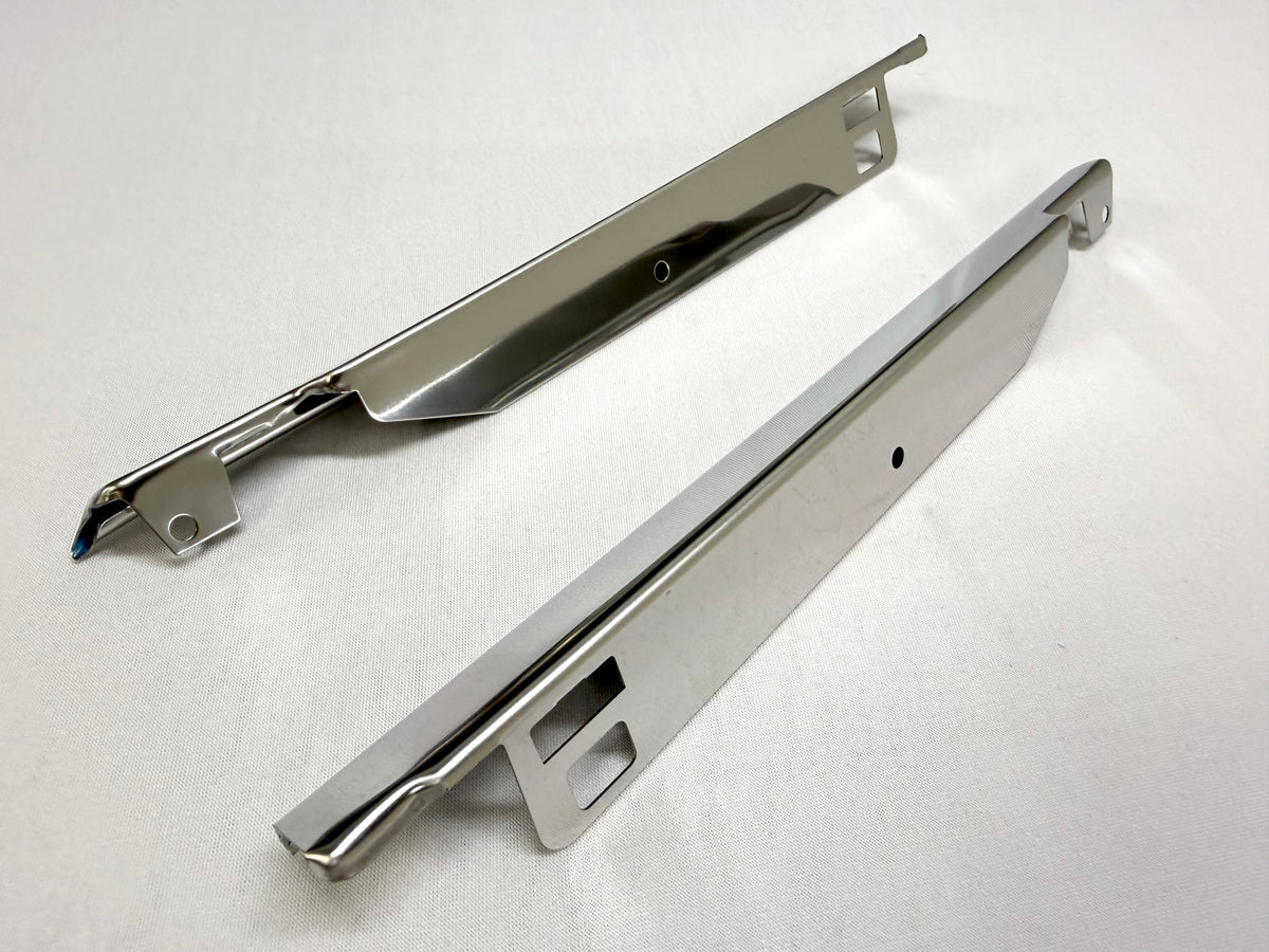 1963-64 CHEVY CHEVROLET IMPALA 2 & 4 DOOR HARDTOP FORWARD DOOR BELT MOLDINGS 1PAIR / STAINLESS STEEL / BELT VENT WINDOW TRIMS [NEW]