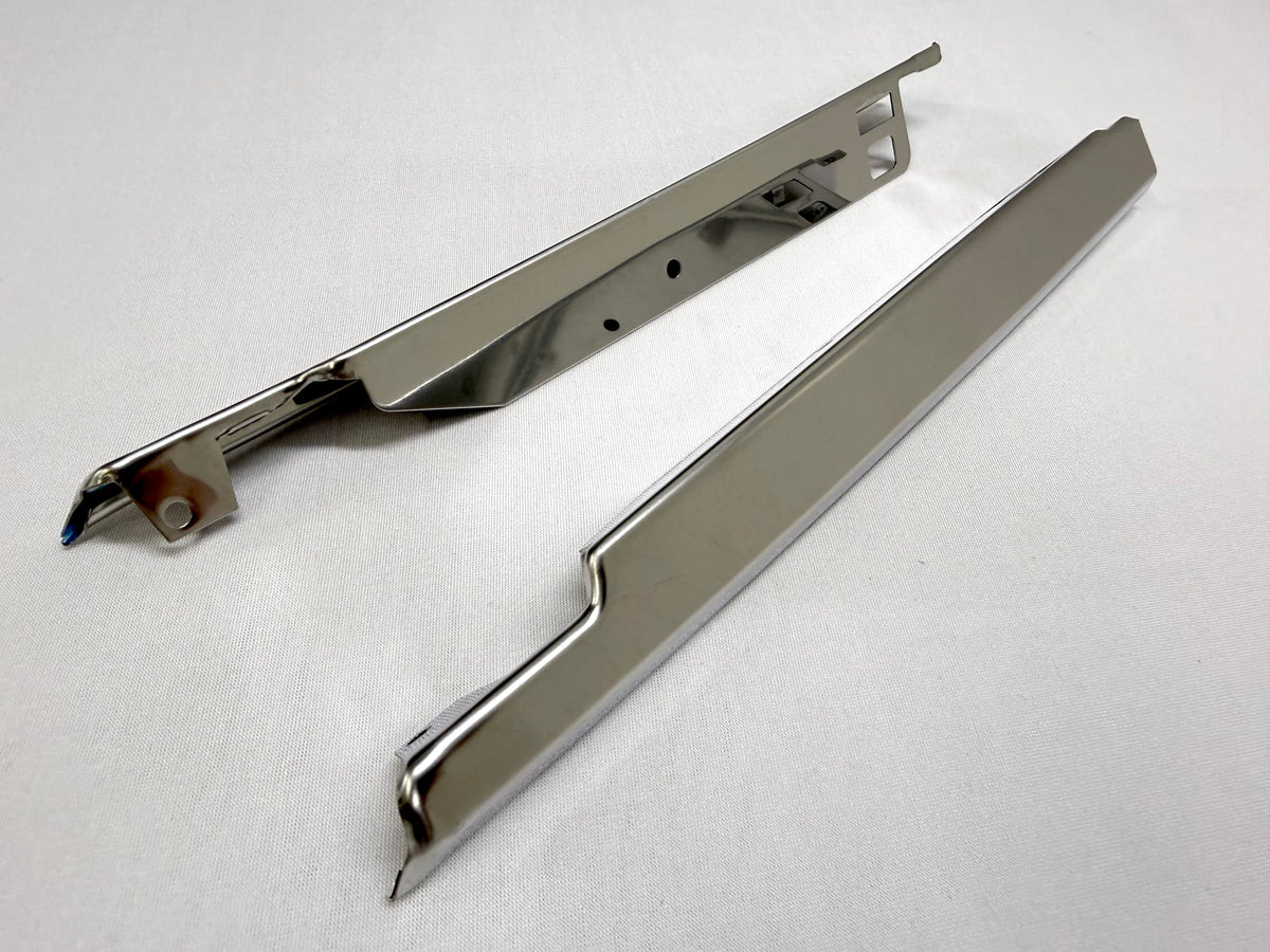 1963-64 CHEVY CHEVROLET IMPALA 2 & 4 DOOR HARDTOP FORWARD DOOR BELT MOLDINGS 1PAIR / STAINLESS STEEL / BELT VENT WINDOW TRIMS [NEW]