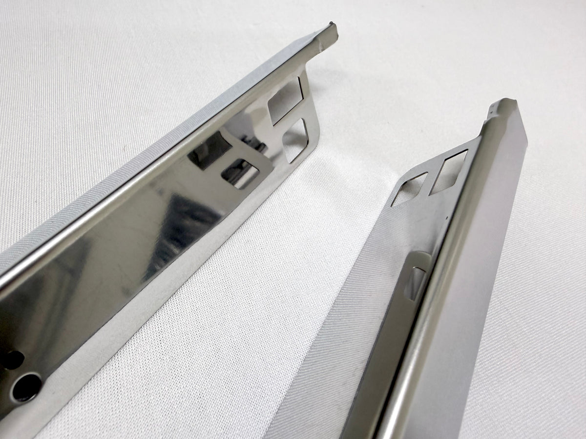 1963-64 CHEVY CHEVROLET IMPALA 2 & 4 DOOR HARDTOP FORWARD DOOR BELT MOLDINGS 1PAIR / STAINLESS STEEL / BELT VENT WINDOW TRIMS [NEW]