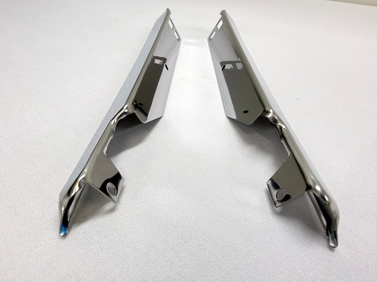 1963-64 CHEVY CHEVROLET IMPALA 2 & 4 DOOR HARDTOP FORWARD DOOR BELT MOLDINGS 1PAIR / STAINLESS STEEL / BELT VENT WINDOW TRIMS [NEW]