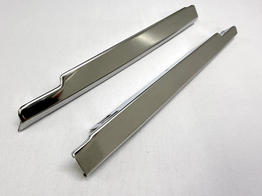 1963-64 CHEVY CHEVROLET IMPALA 2 & 4 DOOR HARDTOP FORWARD DOOR BELT MOLDINGS 1PAIR / STAINLESS STEEL / BELT VENT WINDOW TRIMS [NEW]