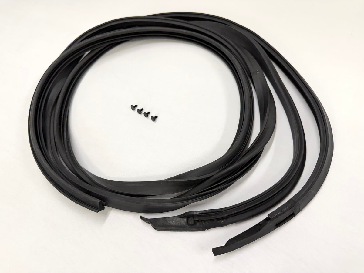 1965-66 CHEVROLET CHEVY IMPALA / BUICK PONTIAC OLDSMOBILE 2 DOOR HARDTOP ROOF RAIL WEATHERSTRIPS RUBBERS SEALS 1PAIR [NEW]