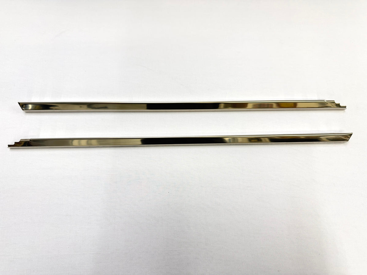 1962-64 CHEVY CHEVROLET IMPALA 2 DOOR EXTERIOR QUARTER BELT LINE REVEAL MOLDINGS 1PAIR / STAINLESS STEEL / BELT QUARTER WINDOW TRIMS