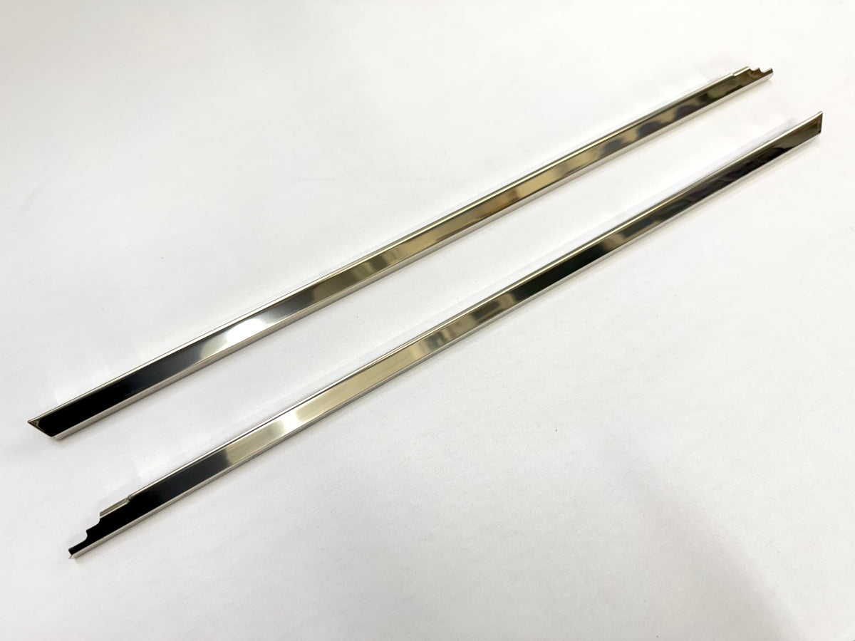 1962-64 CHEVY CHEVROLET IMPALA 2 DOOR EXTERIOR QUARTER BELT LINE REVEAL MOLDINGS 1PAIR / STAINLESS STEEL / BELT QUARTER WINDOW TRIMS