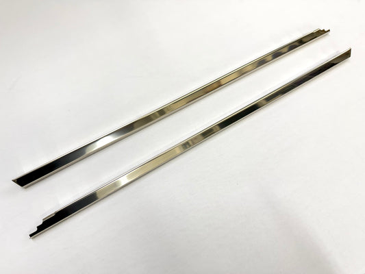 1962-64 CHEVY CHEVROLET IMPALA 2 DOOR EXTERIOR QUARTER BELT LINE REVEAL MOLDINGS 1PAIR / STAINLESS STEEL / BELT QUARTER WINDOW TRIMS