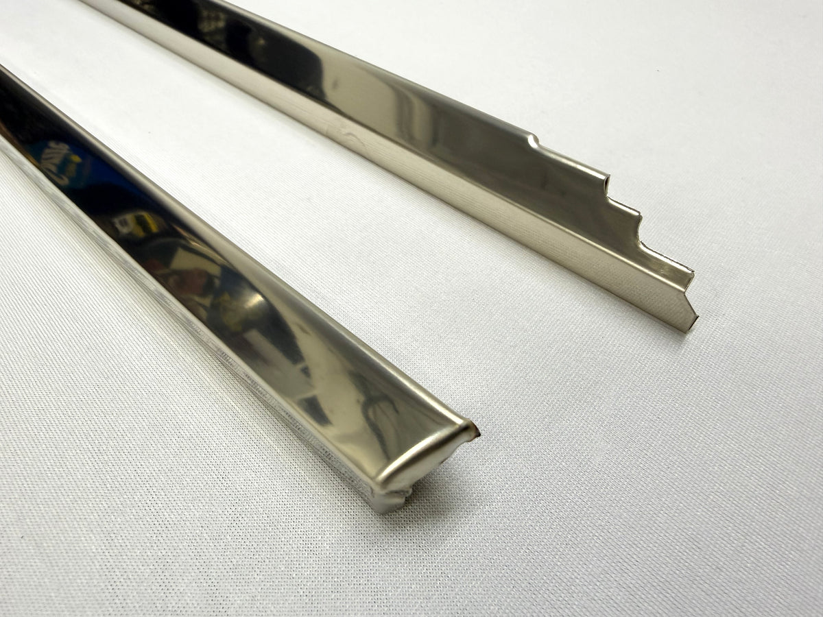 1962-64 CHEVY CHEVROLET IMPALA 2 DOOR EXTERIOR QUARTER BELT LINE REVEAL MOLDINGS 1PAIR / STAINLESS STEEL / BELT QUARTER WINDOW TRIMS