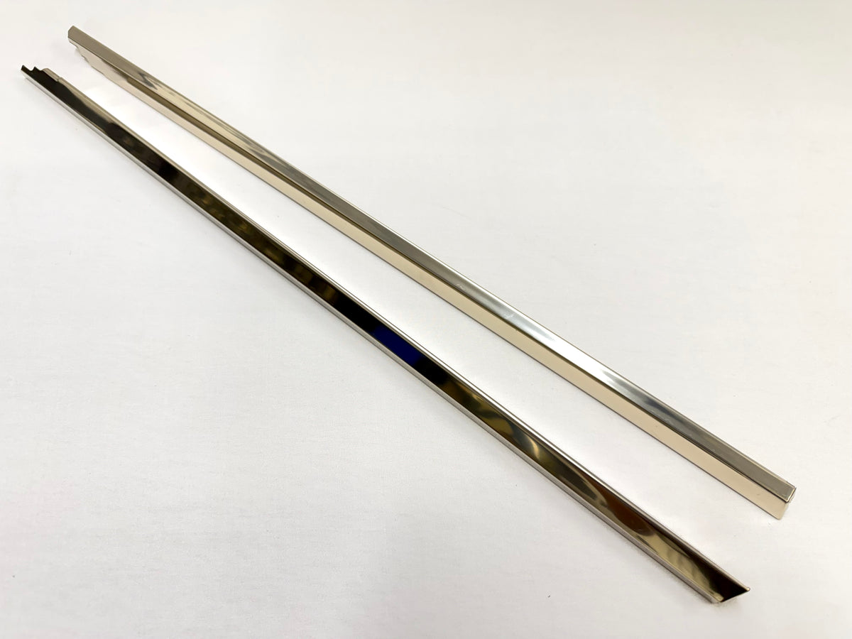 1962-64 CHEVY CHEVROLET IMPALA 2 DOOR EXTERIOR QUARTER BELT LINE REVEAL MOLDINGS 1PAIR / STAINLESS STEEL / BELT QUARTER WINDOW TRIMS