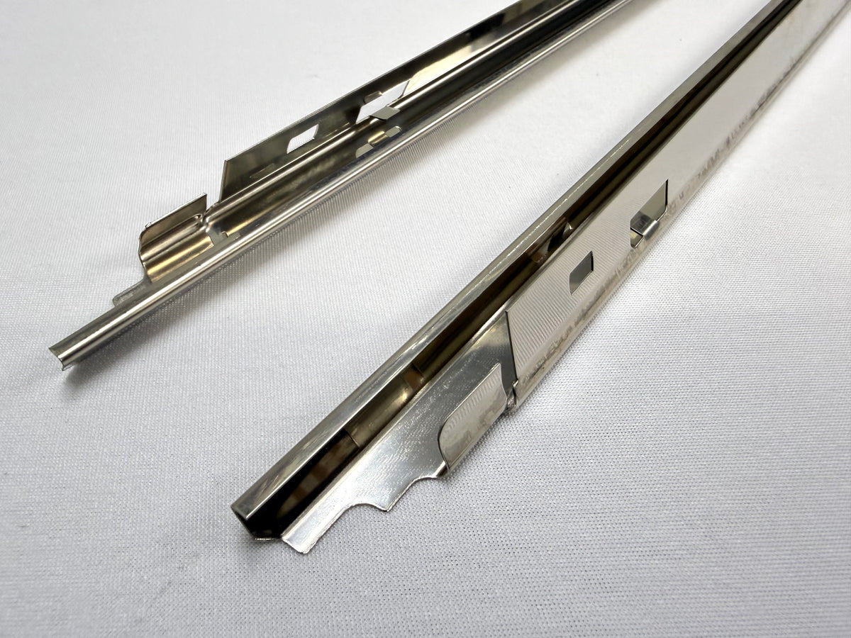 1962-64 CHEVY CHEVROLET IMPALA 2 DOOR EXTERIOR QUARTER BELT LINE REVEAL MOLDINGS 1PAIR / STAINLESS STEEL / BELT QUARTER WINDOW TRIMS