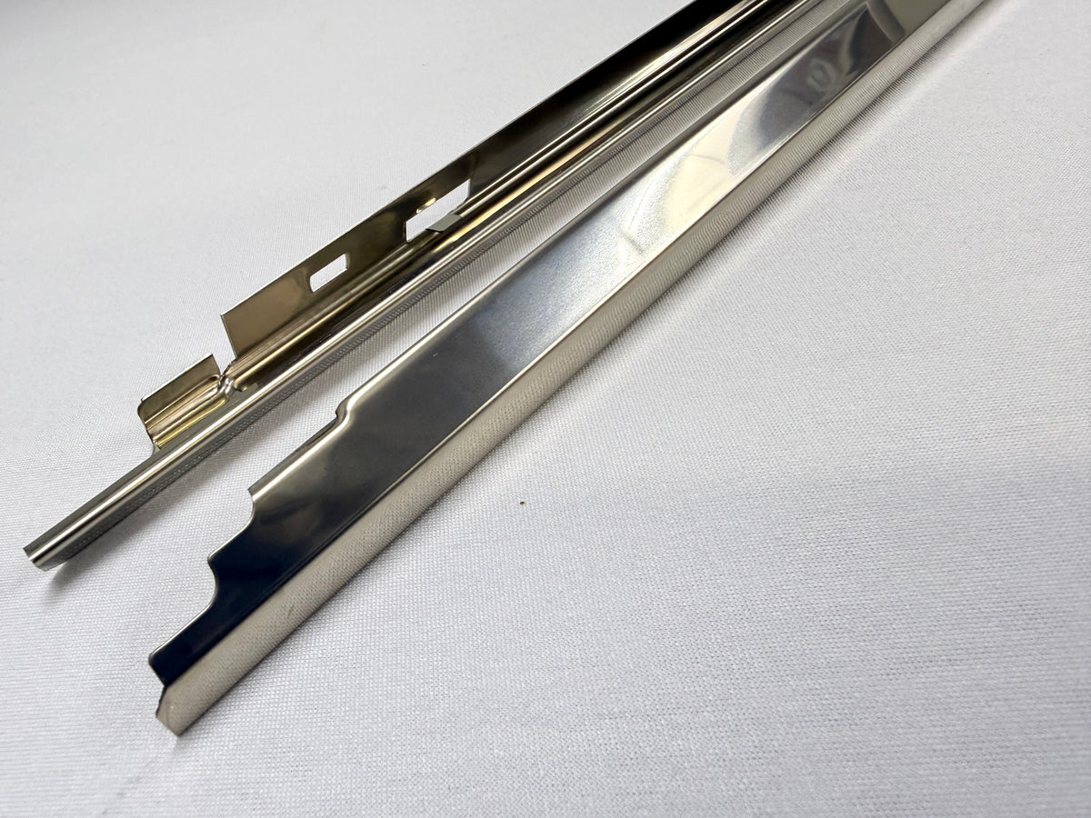 1962-64 CHEVY CHEVROLET IMPALA 2 DOOR EXTERIOR QUARTER BELT LINE REVEAL MOLDINGS 1PAIR / STAINLESS STEEL / BELT QUARTER WINDOW TRIMS