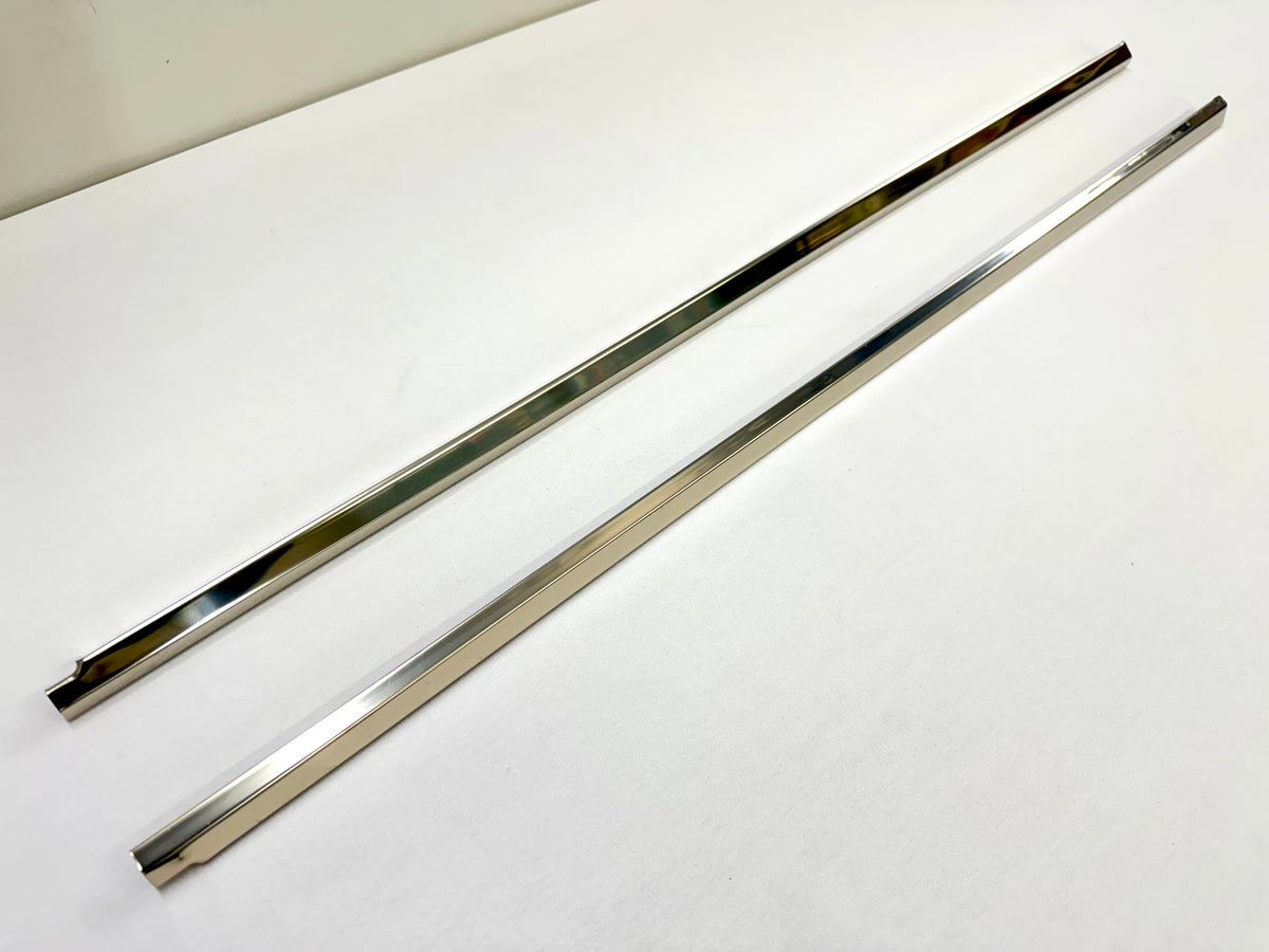 1961-64 CHEVY CHEVROLET IMPALA 2 DOOR HARDTOP EXTERIOR DOOR BELT LINE REVEAL MOLDINGS 1PAIR / STAINLESS STEEL / BELT DOOR WINDOW TRIMS