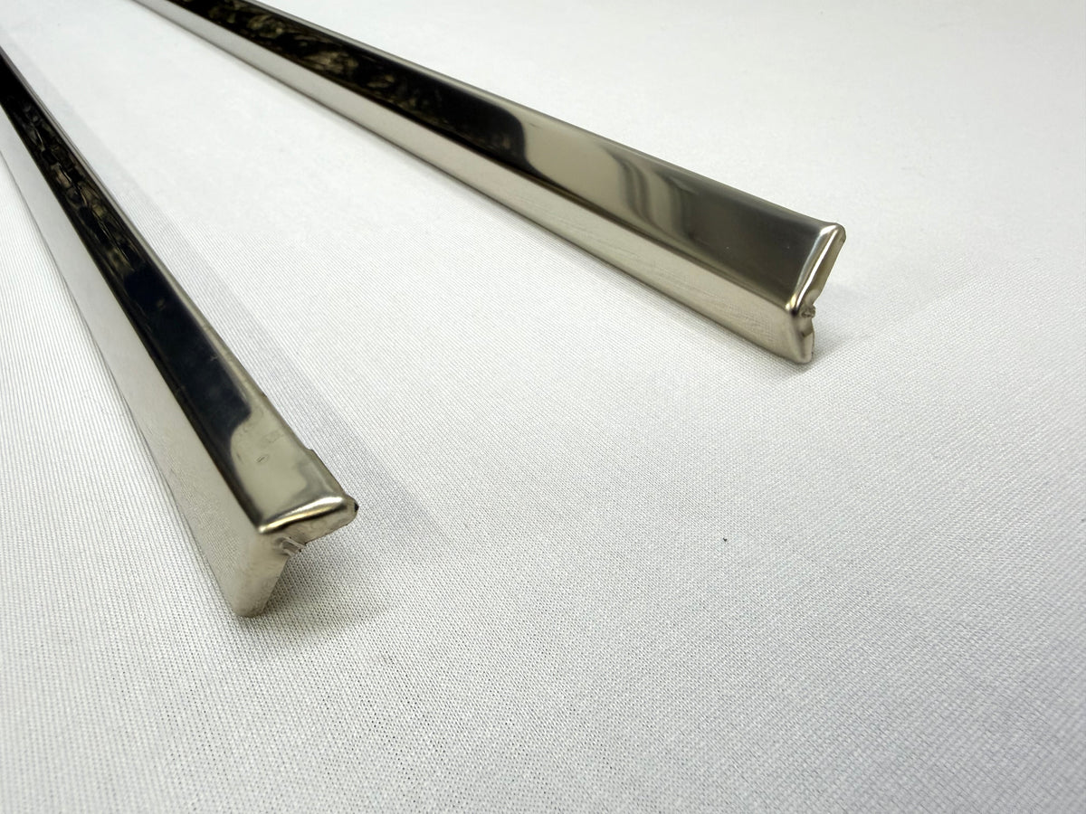 1961-64 CHEVY CHEVROLET IMPALA 2 DOOR HARDTOP EXTERIOR DOOR BELT LINE REVEAL MOLDINGS 1PAIR / STAINLESS STEEL / BELT DOOR WINDOW TRIMS