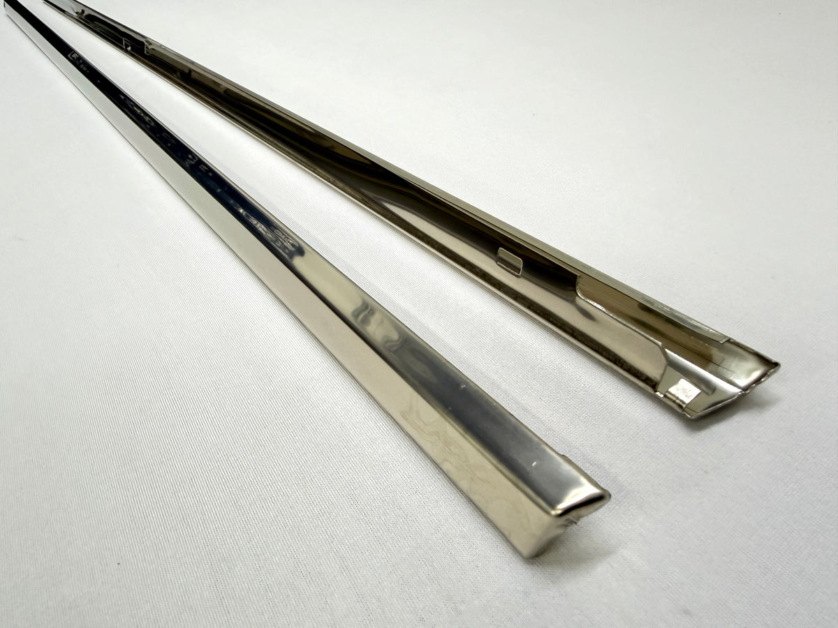 1961-64 CHEVY CHEVROLET IMPALA 2 DOOR HARDTOP EXTERIOR DOOR BELT LINE REVEAL MOLDINGS 1PAIR / STAINLESS STEEL / BELT DOOR WINDOW TRIMS