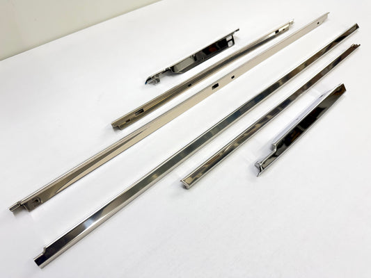 1963-64 CHEVY CHEVROLET IMPALA 2 DOOR HARDTOP EXTERIOR BELT LINE REVEAL MOLDINGS SET 6pc / STAINLESS STEEL / BELT VENT DOOR QUARTER WINDOW TRIM SET