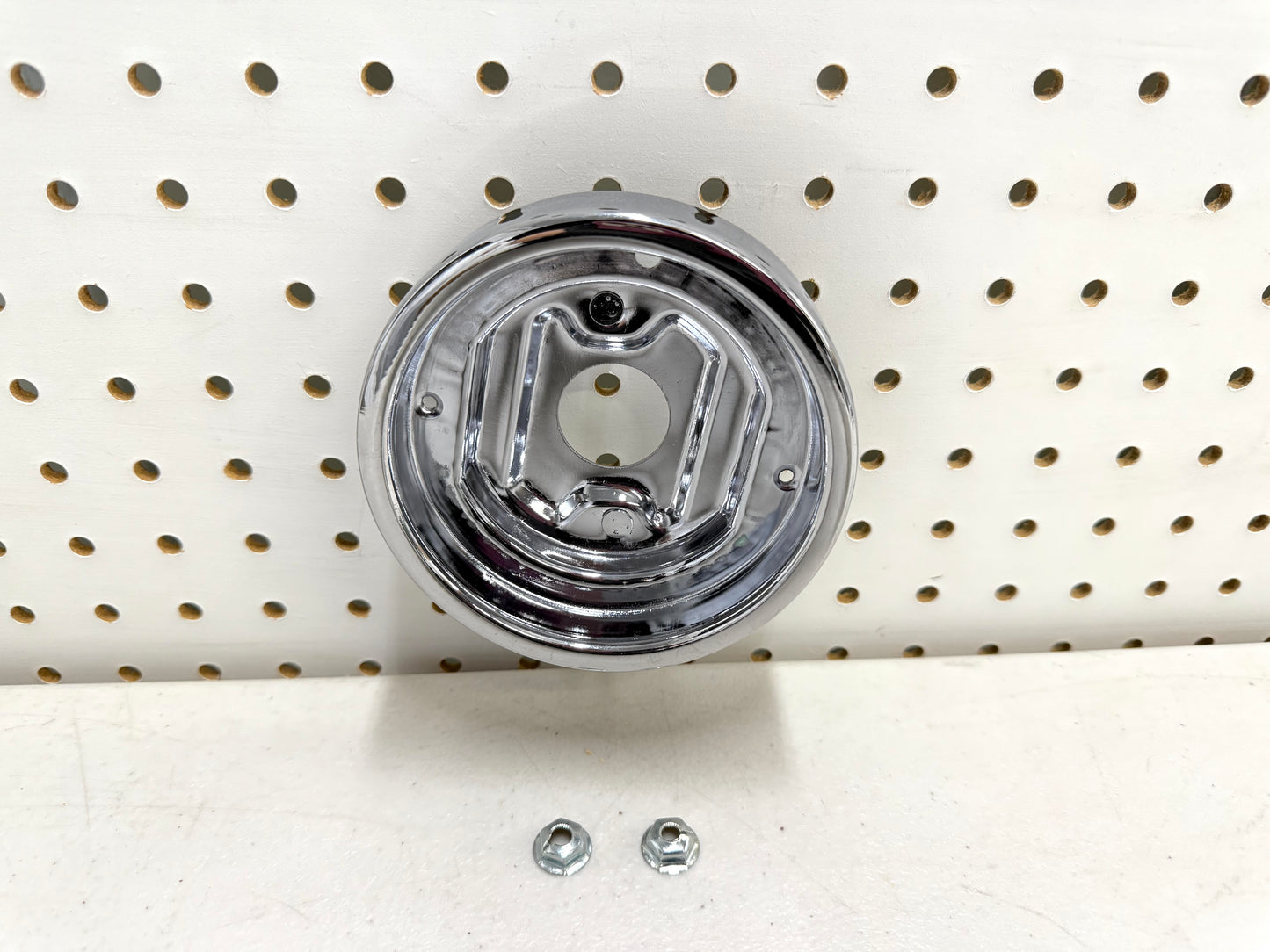1960 CHEVY CHEVROLET IMPALA REAR BACKUP (REVERSE) LAMP BASE , TAILLAMP BEZEL , BACK UP LIGHT HOUSING 1PC / IMPORT CHROME [NEW]
