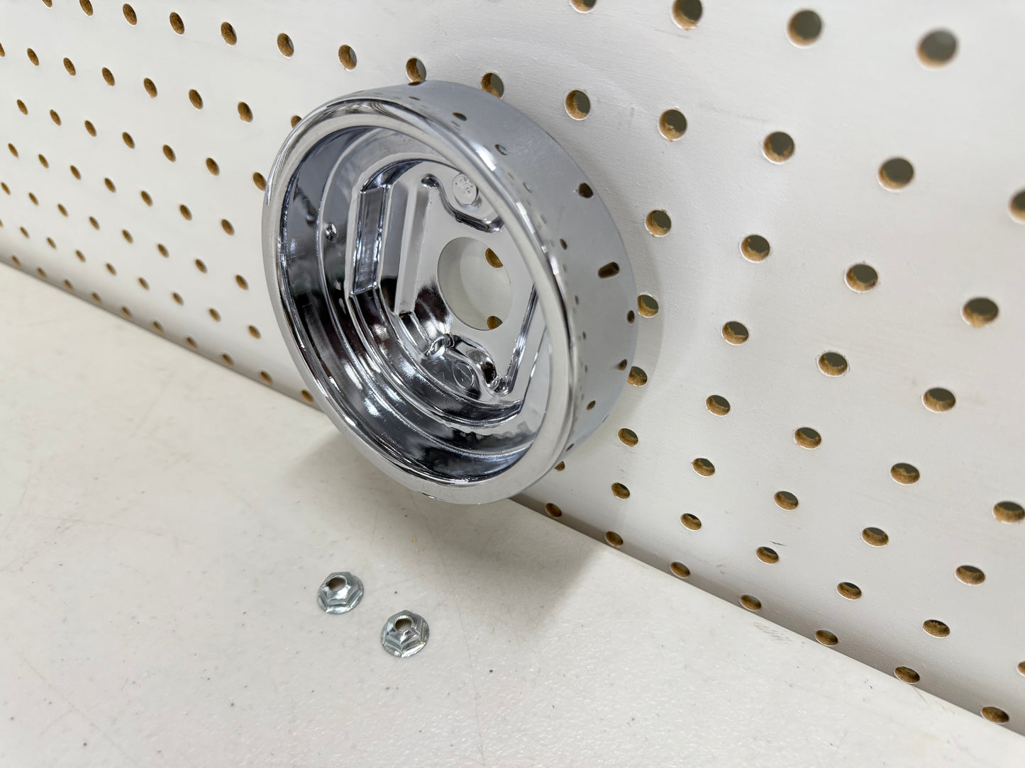 1960 CHEVY CHEVROLET IMPALA REAR BACKUP (REVERSE) LAMP BASE , TAILLAMP BEZEL , BACK UP LIGHT HOUSING 1PC / IMPORT CHROME [NEW]