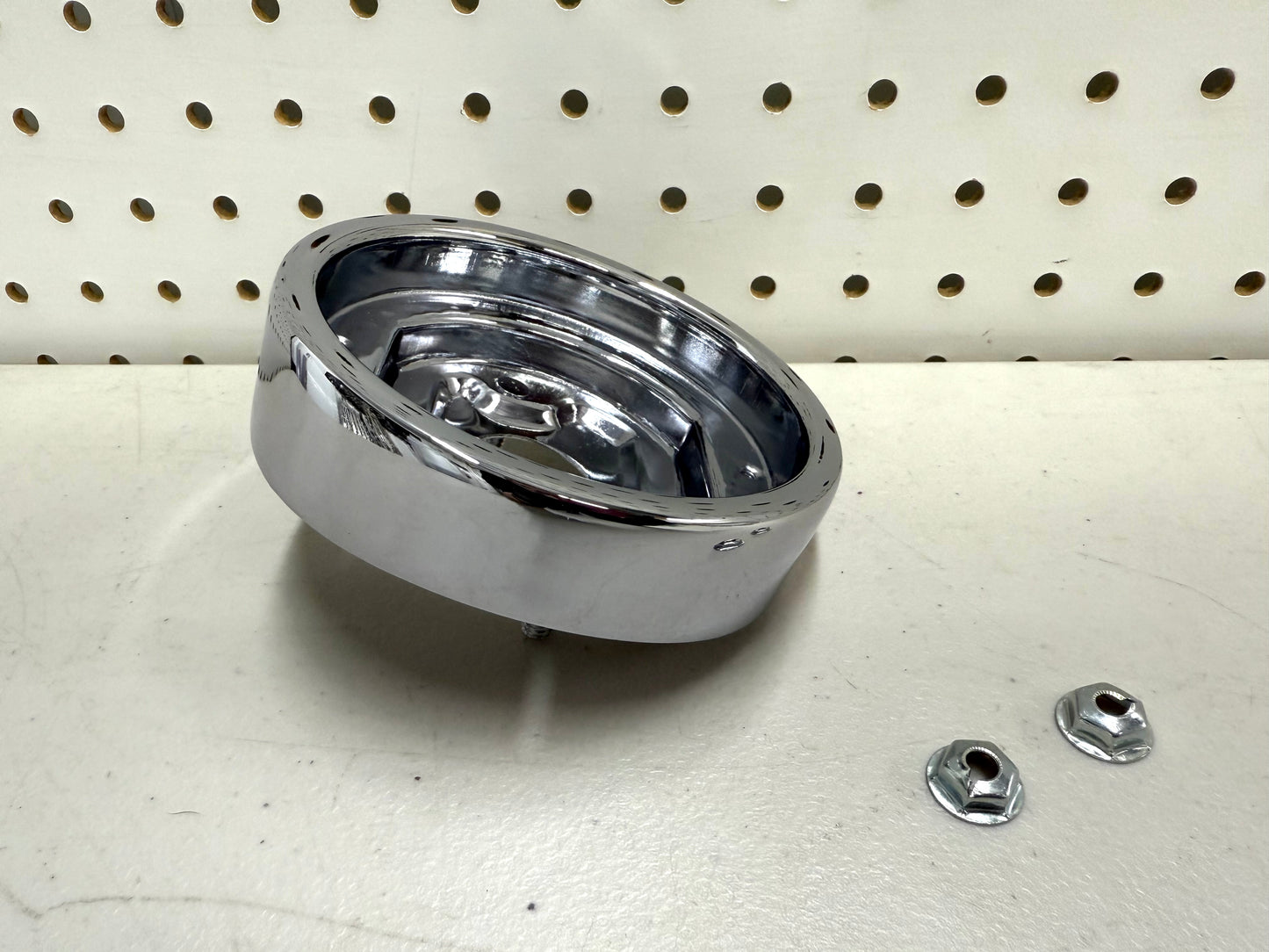 1960 CHEVY CHEVROLET IMPALA REAR BACKUP (REVERSE) LAMP BASE , TAILLAMP BEZEL , BACK UP LIGHT HOUSING 1PC / IMPORT CHROME [NEW]