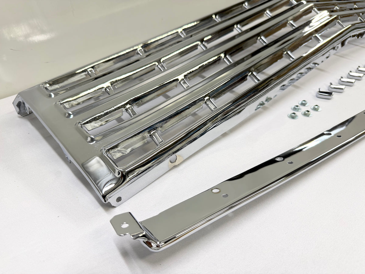1962 CHEVY IMPALA BEL AIR BISCAYNE FRONT GRILL (GRILLE) COMPLETE SET / TRIPLE CHROME FINISH [NEW]