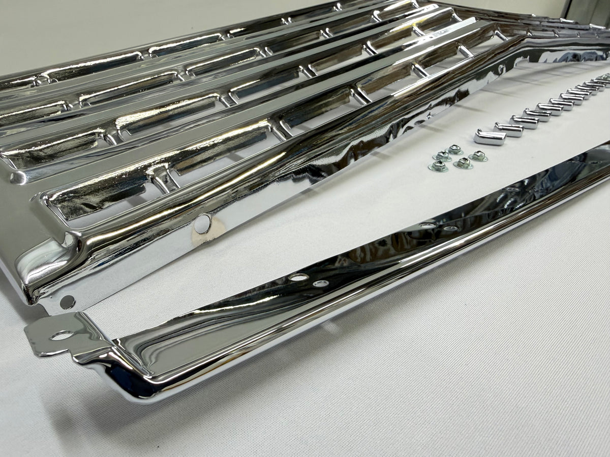 1962 CHEVY IMPALA BEL AIR BISCAYNE FRONT GRILL (GRILLE) COMPLETE SET / TRIPLE CHROME FINISH [NEW]