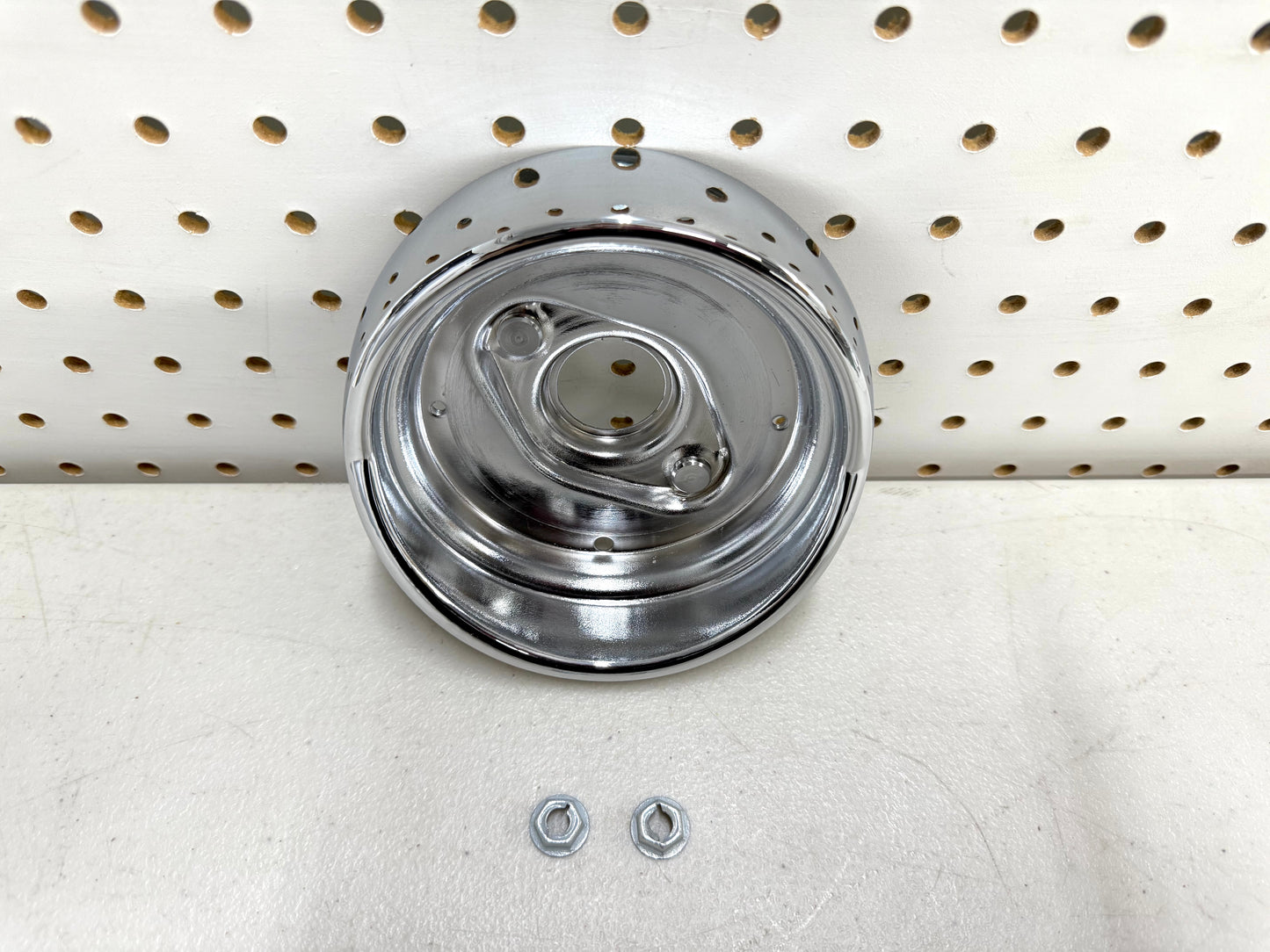 1961 CHEVY IMPALA BEL AIR BISCAYNE TAIL LAMP BASE , TAILLAMP BEZEL TAIL LIGHT HOUSING 1PC / IMPORT CHROME [NEW]