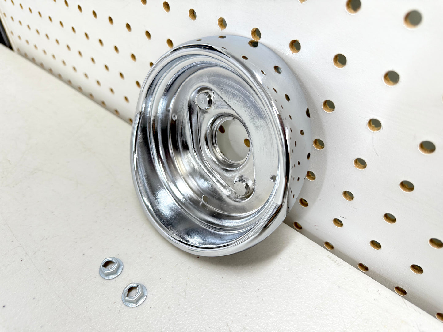 1961 CHEVY IMPALA BEL AIR BISCAYNE TAIL LAMP BASE , TAILLAMP BEZEL TAIL LIGHT HOUSING 1PC / IMPORT CHROME [NEW]