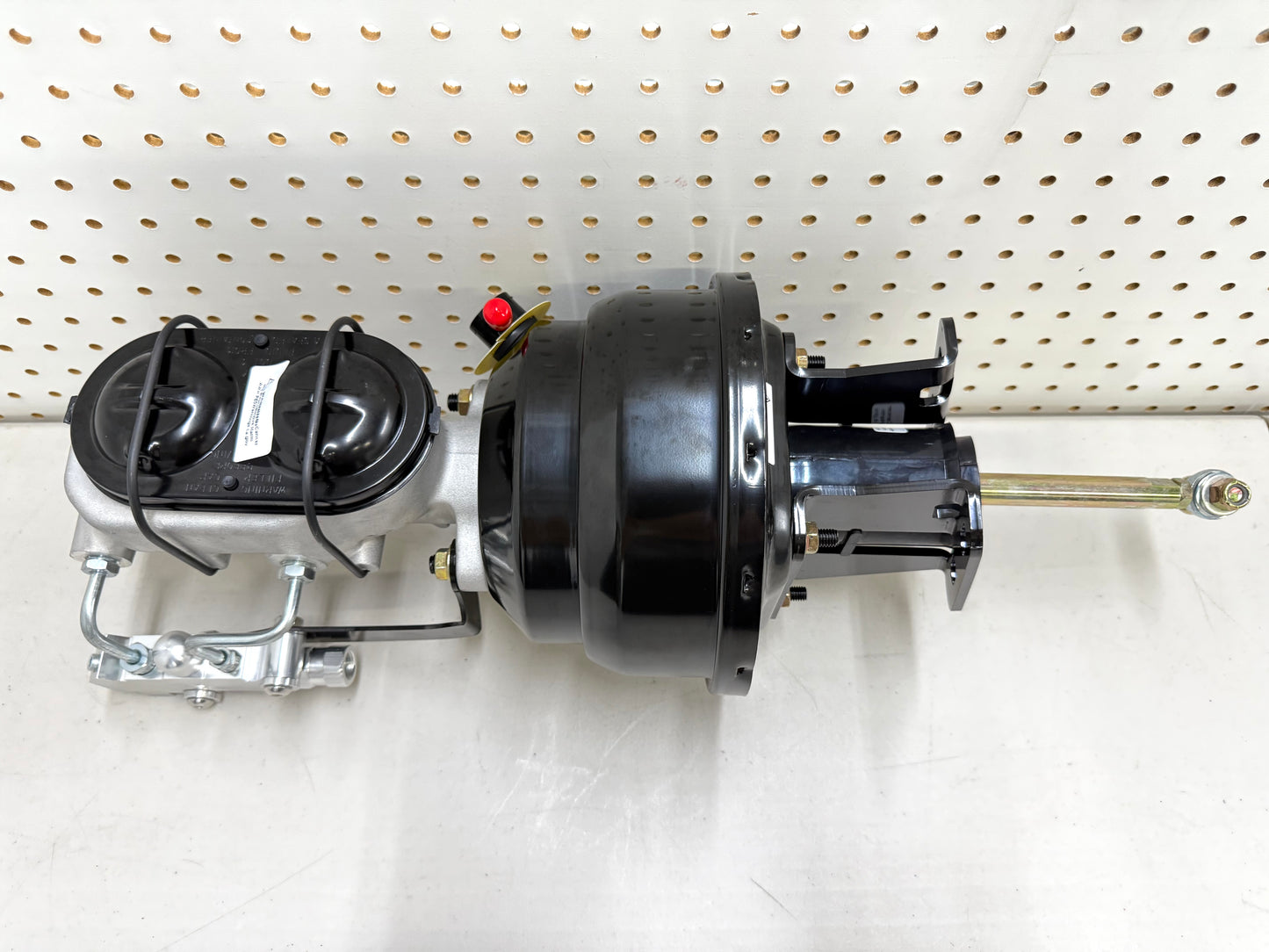 1958-1964 CHEVY FULL-SIZE / IMPALA 8" POWER BRAKE DUAL BOOSTER MASTER CONVERSION KIT (FOR DISC & DISC BRAKE) / BLACK & SILVER COMBO