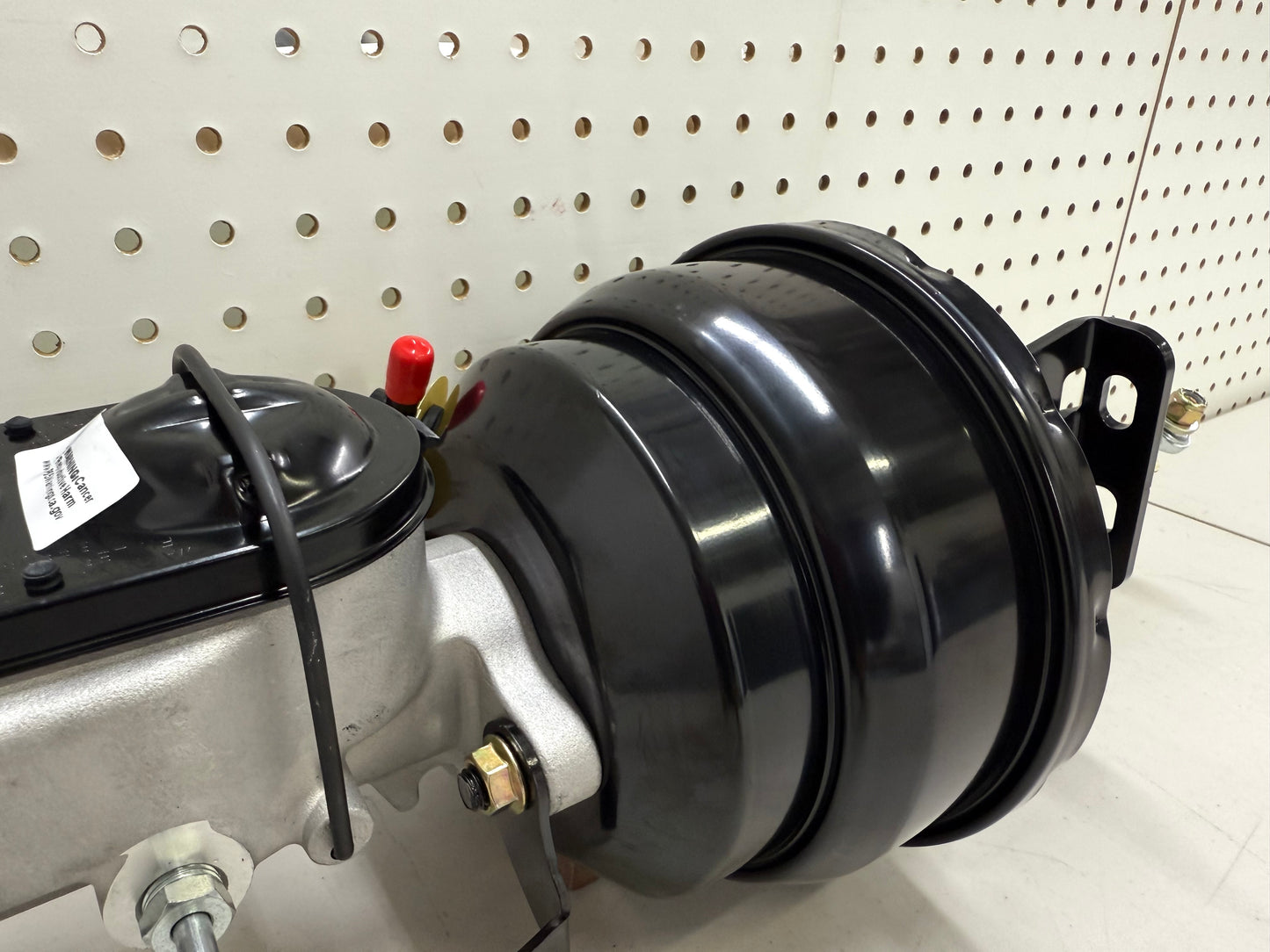 1958-1964 CHEVY FULL-SIZE / IMPALA 8" POWER BRAKE DUAL BOOSTER MASTER CONVERSION KIT (FOR DISC & DISC BRAKE) / BLACK & SILVER COMBO