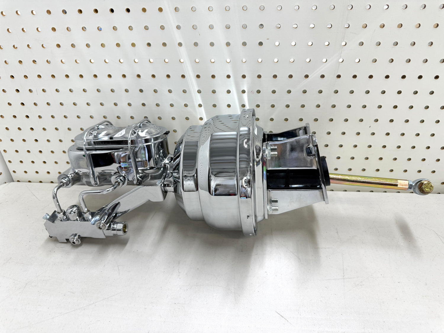 1958-1964 CHEVY FULL-SIZE / IMPALA 8" POWER BRAKE DUAL BOOSTER MASTER CONVERSION KIT (FOR DISC & DISC BRAKE) / CHROME FINISH