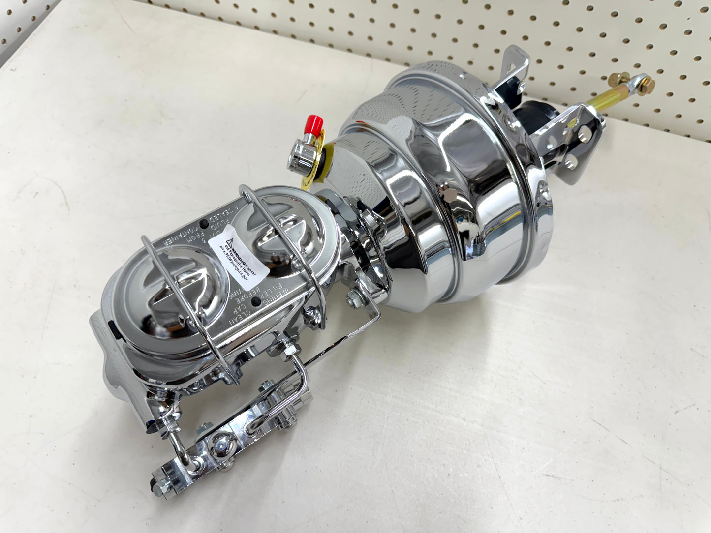 1958-1964 CHEVY FULL-SIZE / IMPALA 8" POWER BRAKE DUAL BOOSTER MASTER CONVERSION KIT (FOR DISC & DISC BRAKE) / CHROME FINISH