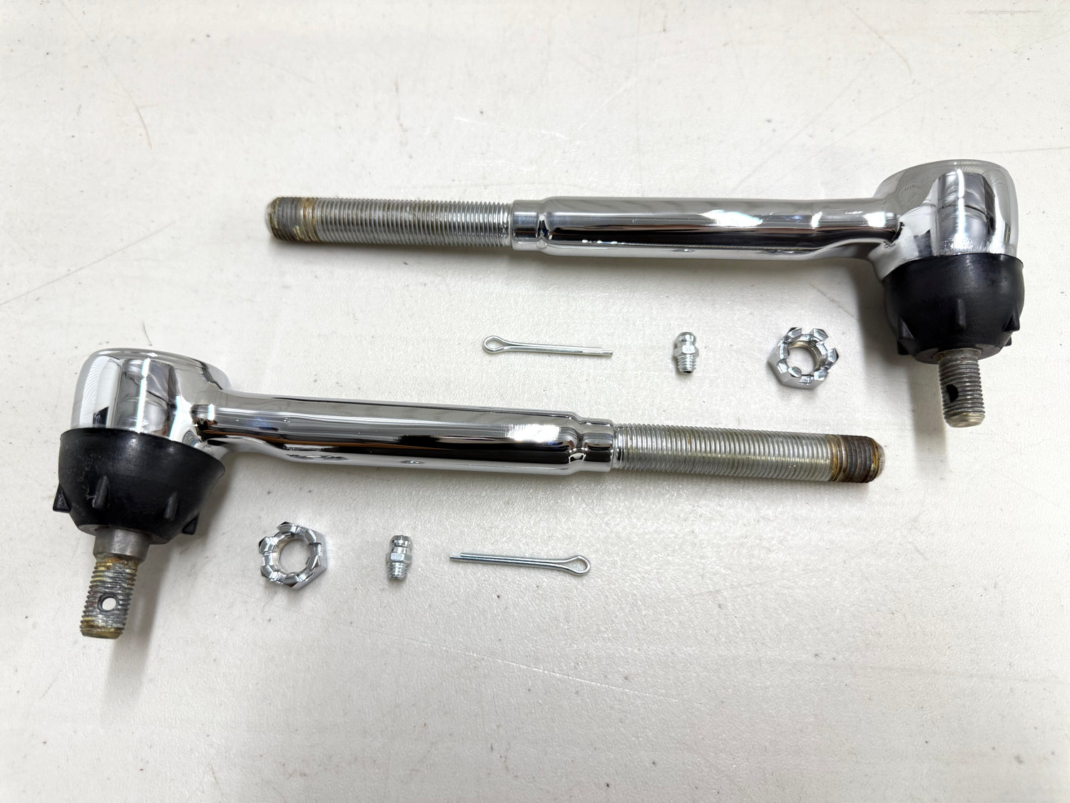 1955-1957 GM CHEVY BEL AIR / FULL SIZE STANDARD INNER TIE ROD ENDS 1PAIR [NEW] / TRIPLE CHROME PLATED
