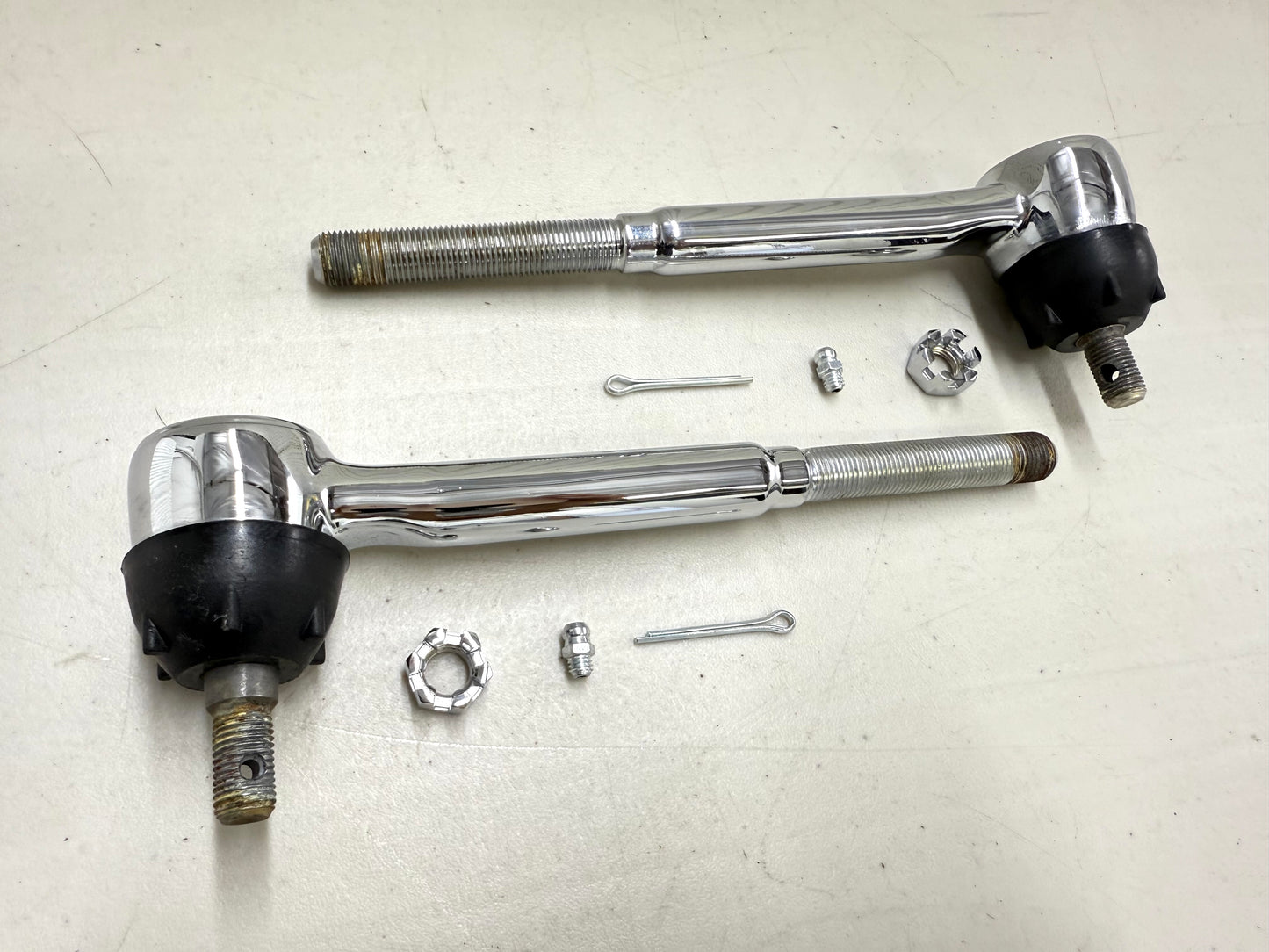 1955-1957 GM CHEVY BEL AIR / FULL SIZE STANDARD INNER TIE ROD ENDS 1PAIR [NEW] / TRIPLE CHROME PLATED