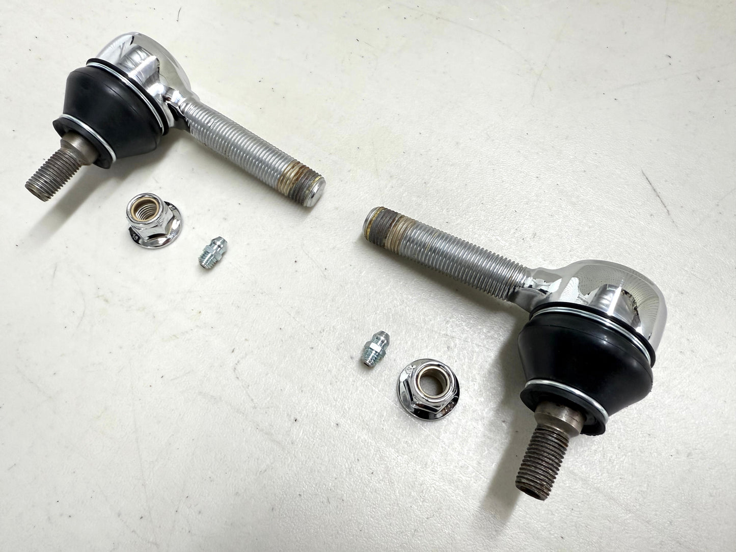 1955-1957 GM CHEVY BEL AIR / FULL SIZE STANDARD OUTER TIE ROD ENDS 1PAIR [NEW] / TRIPLE CHROME PLATED