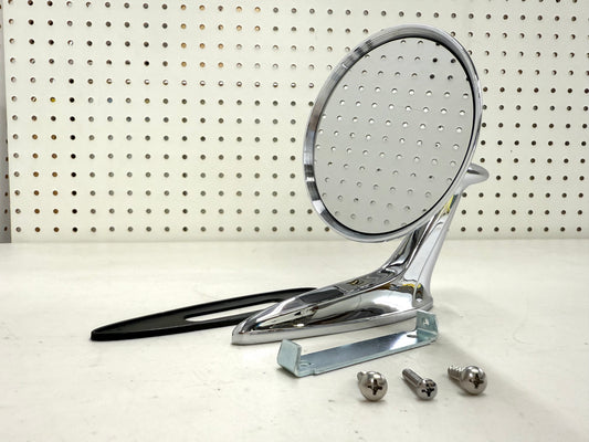1959-60 CHEVY IMPALA BEL AIR BISCAYNE / FULL SIZE OUTSIDE EXTERIOR CHROME DOOR MIRROR 1PC LH OR RH [NEW]