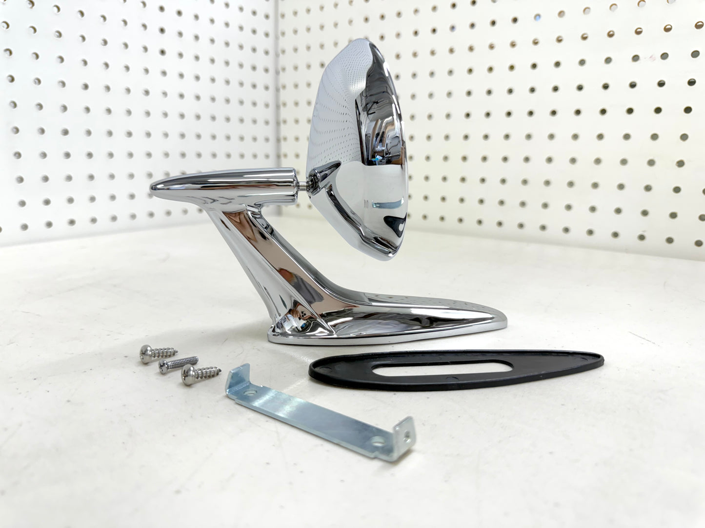 1959-60 CHEVY IMPALA BEL AIR BISCAYNE / FULL SIZE OUTSIDE EXTERIOR CHROME DOOR MIRROR 1PC LH OR RH [NEW]