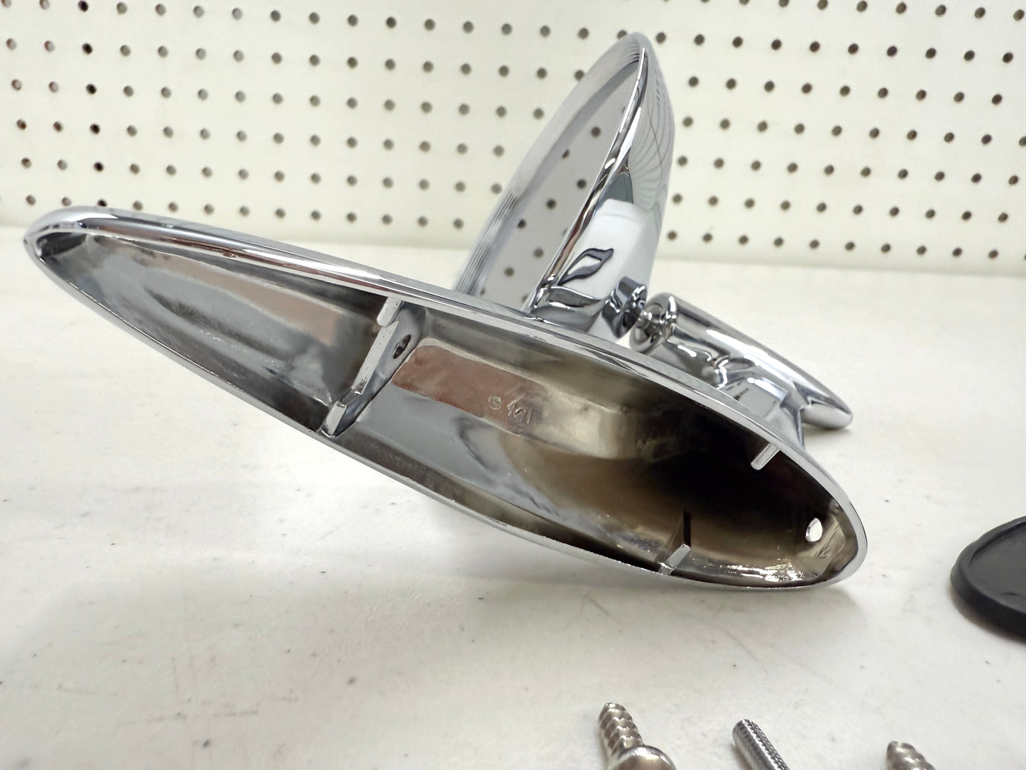 1959-60 CHEVY IMPALA BEL AIR BISCAYNE / FULL SIZE OUTSIDE EXTERIOR CHROME DOOR MIRROR 1PC LH OR RH [NEW]