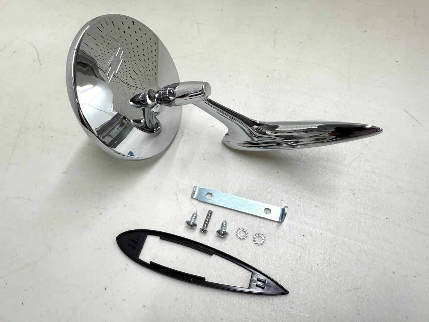 1963-64 CHEVY IMPALA BEL AIR BISCAYNE / FULL SIZE OUTSIDE EXTERIOR CHROME DOOR MIRROR 1PC LH OR RH [NEW]