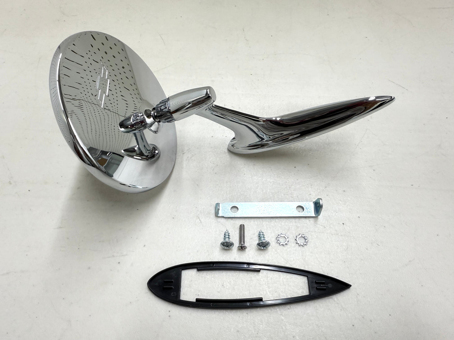 1963-64 CHEVY IMPALA BEL AIR BISCAYNE / FULL SIZE OUTSIDE EXTERIOR CHROME DOOR MIRROR 1PC LH OR RH [NEW]