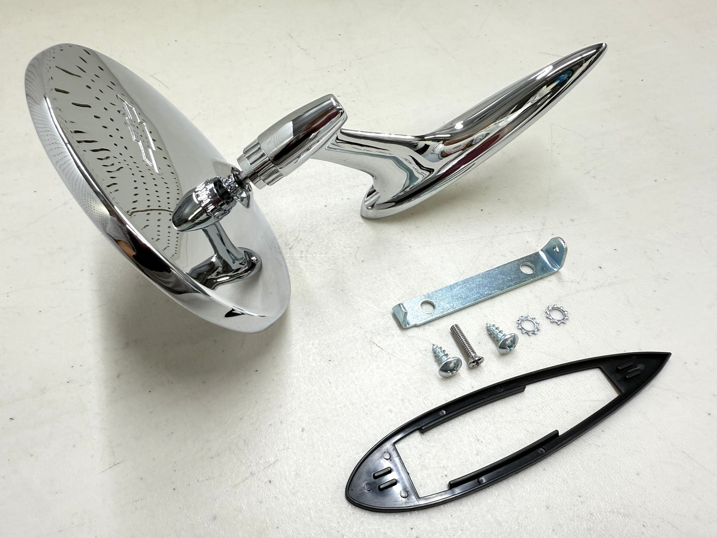 1963-64 CHEVY IMPALA BEL AIR BISCAYNE / FULL SIZE OUTSIDE EXTERIOR CHROME DOOR MIRROR 1PC LH OR RH [NEW]