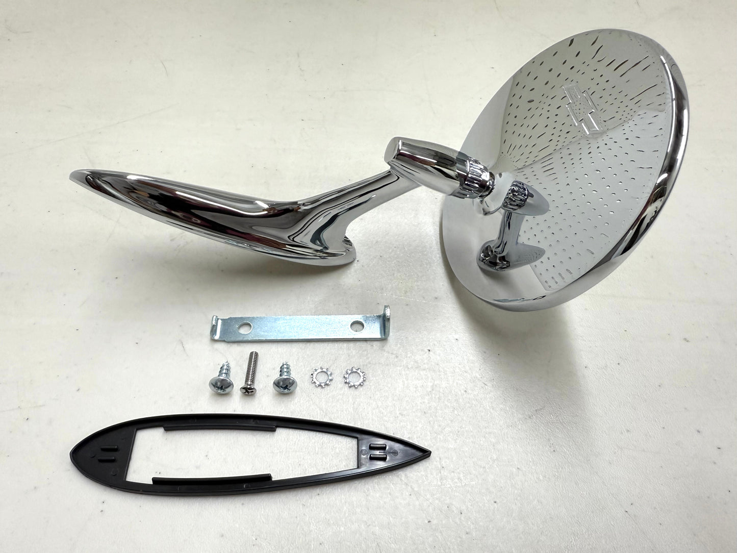 1963-64 CHEVY IMPALA BEL AIR BISCAYNE / FULL SIZE OUTSIDE EXTERIOR CHROME DOOR MIRROR 1PC LH OR RH [NEW]