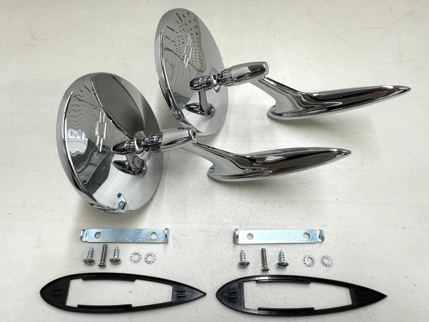 1963-64 CHEVY IMPALA BEL AIR BISCAYNE / FULL SIZE OUTSIDE EXTERIOR CHROME DOOR MIRROR 1SET LH/RH [NEW]