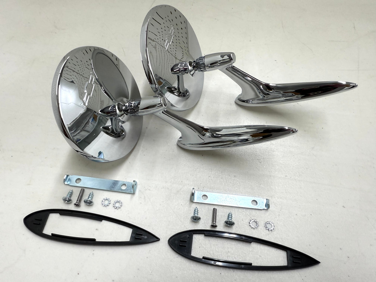 1963-64 CHEVY IMPALA BEL AIR BISCAYNE / FULL SIZE OUTSIDE EXTERIOR CHROME DOOR MIRROR 1SET LH/RH [NEW]