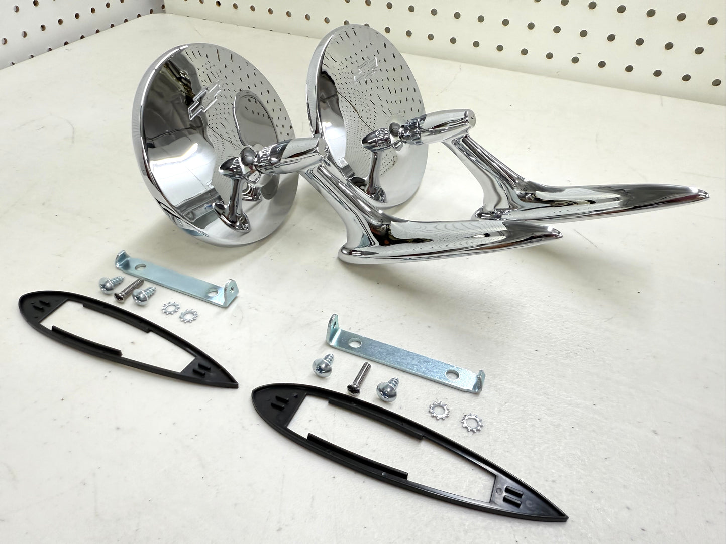 1963-64 CHEVY IMPALA BEL AIR BISCAYNE / FULL SIZE OUTSIDE EXTERIOR CHROME DOOR MIRROR 1SET LH/RH [NEW]