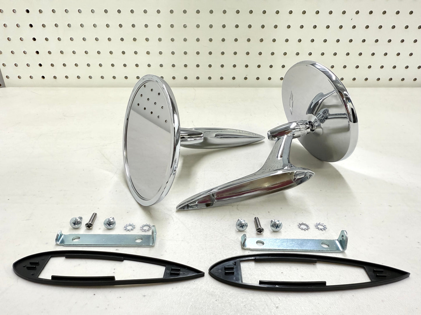 1963-64 CHEVY IMPALA BEL AIR BISCAYNE / FULL SIZE OUTSIDE EXTERIOR CHROME DOOR MIRROR 1SET LH/RH [NEW]