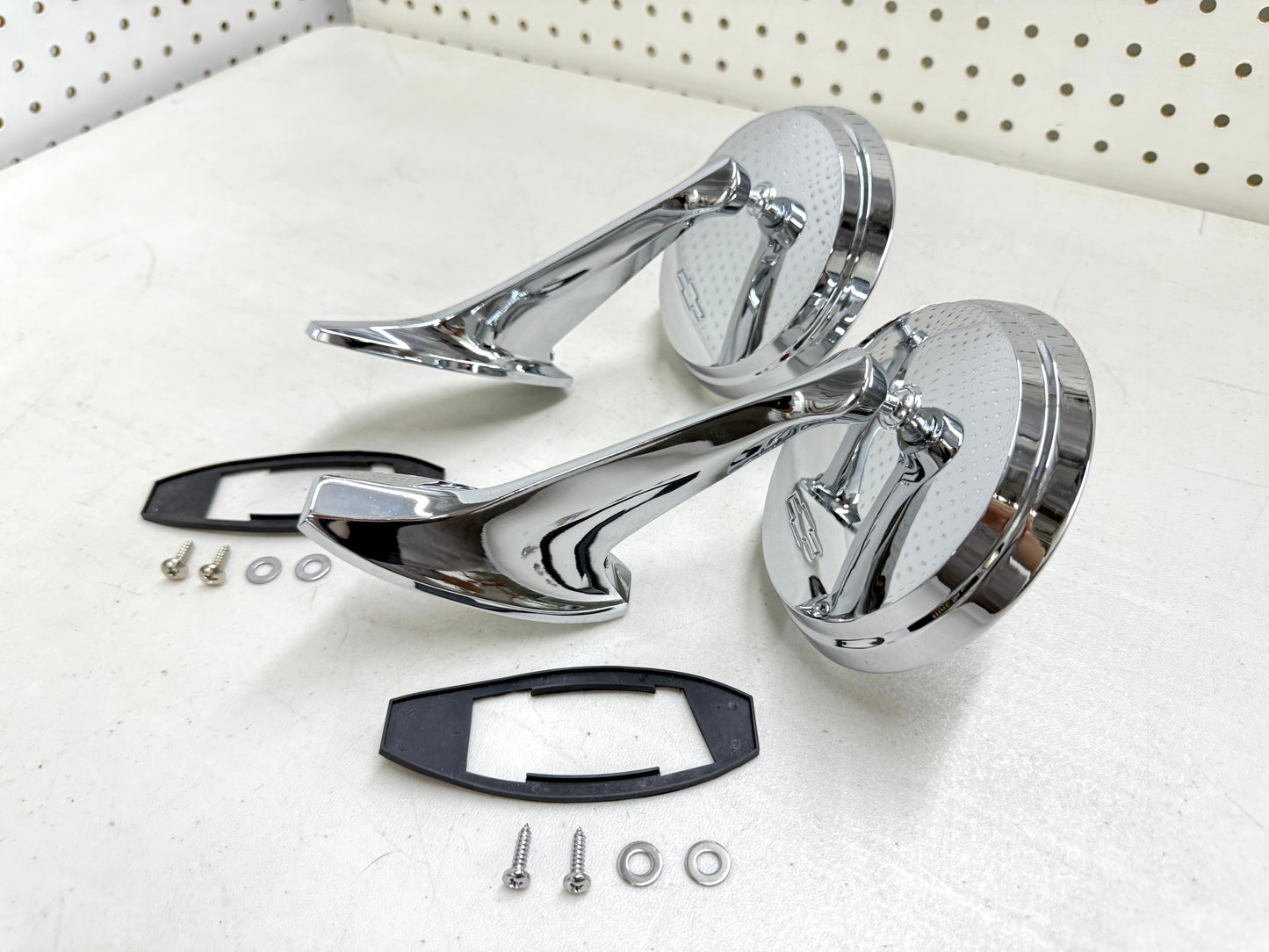 1965-66 CHEVY IMPALA BEL AIR BISCAYNE CAPRICE / FULL SIZE OUTSIDE EXTERIOR CHROME DOOR MIRROR 1SET LH and RH [NEW]