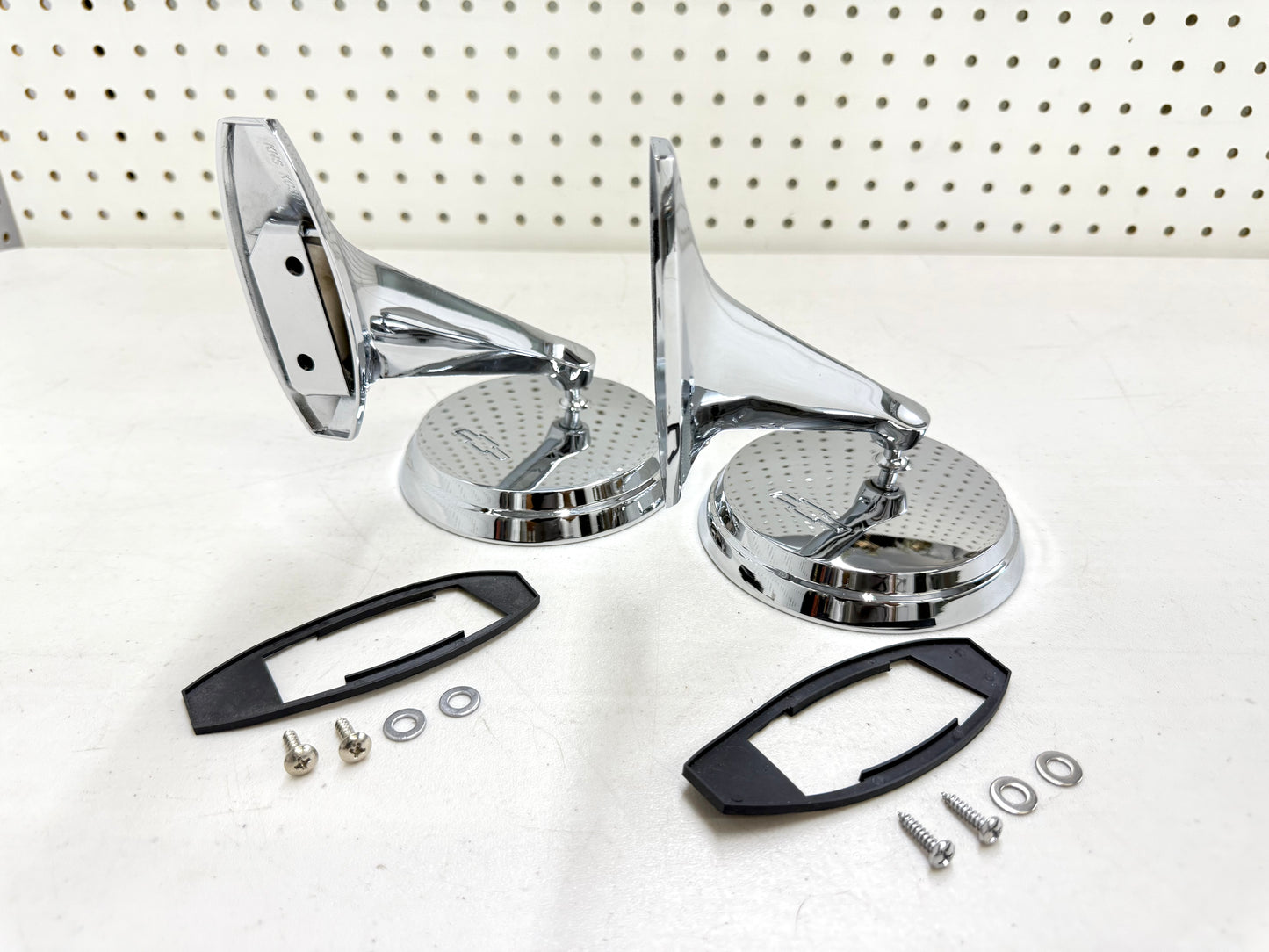1965-66 CHEVY IMPALA BEL AIR BISCAYNE CAPRICE / FULL SIZE OUTSIDE EXTERIOR CHROME DOOR MIRROR 1SET LH and RH [NEW]