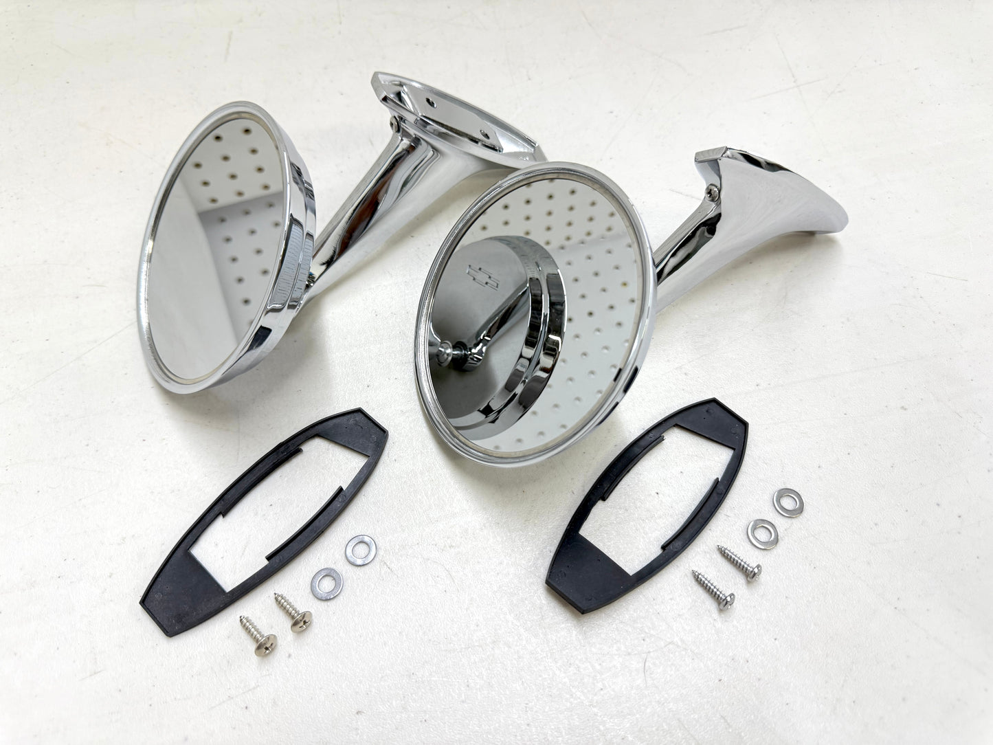 1965-66 CHEVY IMPALA BEL AIR BISCAYNE CAPRICE / FULL SIZE OUTSIDE EXTERIOR CHROME DOOR MIRROR 1SET LH and RH [NEW]